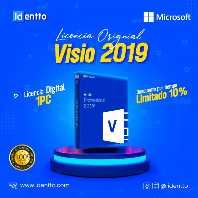 Visio Professional 2019 | Serie Digital | 1PC | Permanente